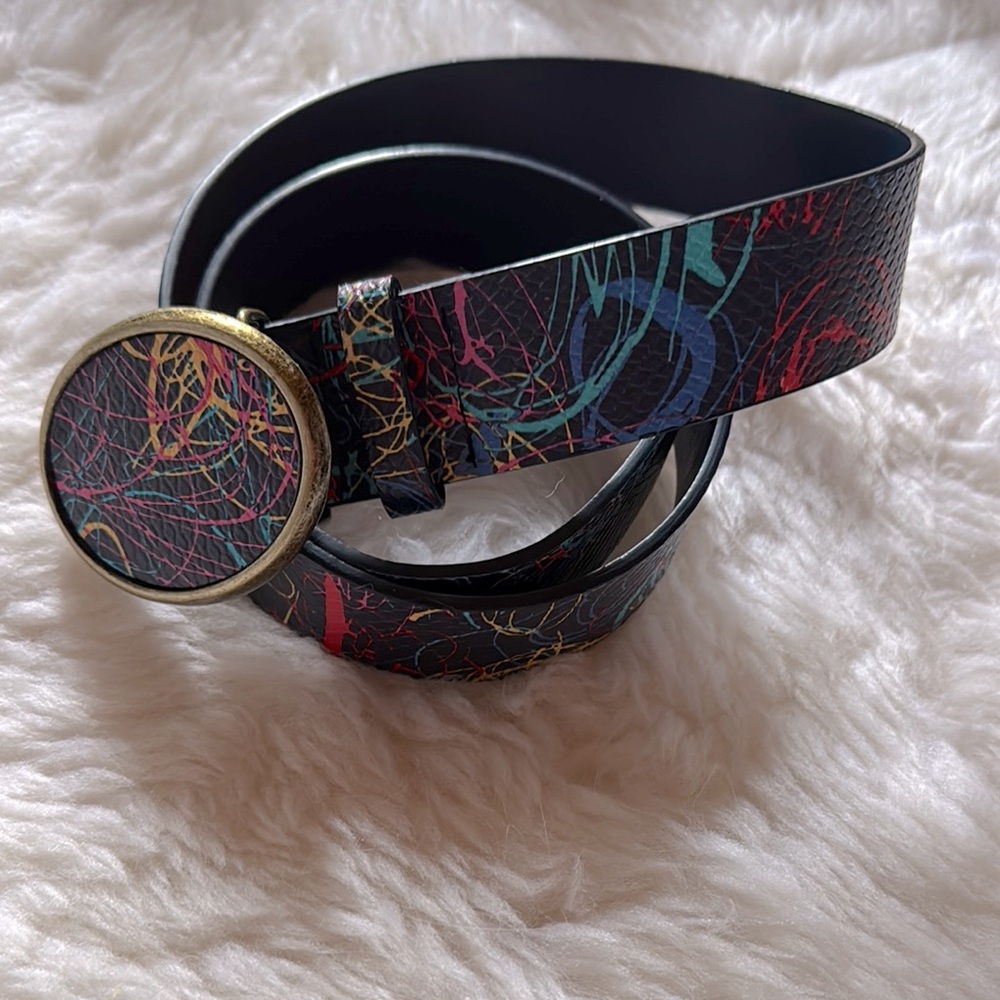 🌺🌺Desigual Colorful Abstract Pattern Belt size 34🌺🌺